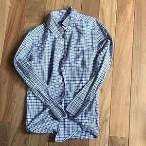 Ralph Lauren Black white and blue gingham shirt.